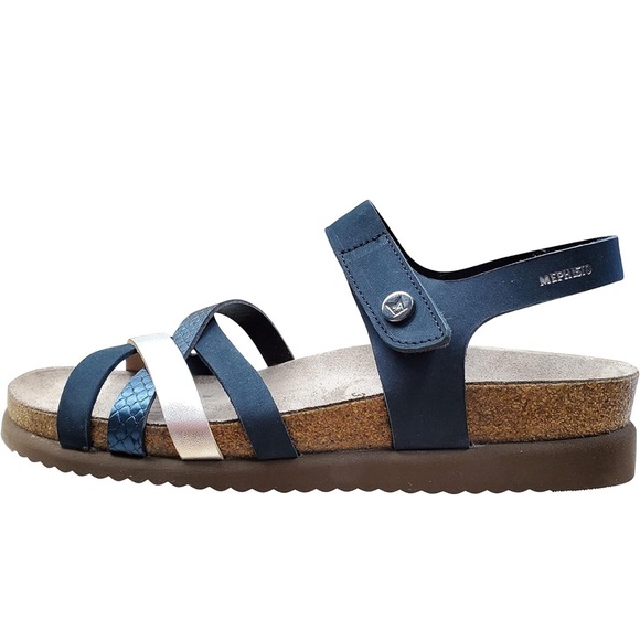 Mephisto Shoes - Mephisto Halinka Sandal Navy Sandalbuck Size 37